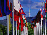 International Flag Display at Commonwealth Place and Telstra Tower on Black Mountain