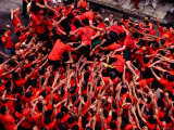 Human Pyramid in the Making