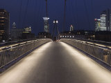 Holbeinsteg Pedestrian Bridge over River Main at Night