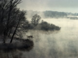 Mist on Irtysh River in Winter