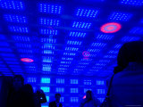 People Inside Neon-Lit Room at Top of the Rock  Rockefeller Center  Midtown