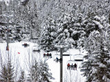 Chairlift in the Snow  Alyeska Ski Resort