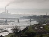 Arys River with Smokestacks in Background