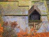 Farm Outbuilding Surrounded by Ploughed Rice Fields Close to Gokayama