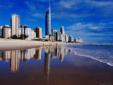 Hi-Rise Apartment Buildings and Surfers Paradise Beach