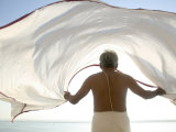Man Dries His Lungi in the Winds by the Ganges
