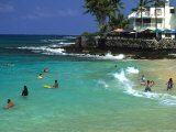 People in the Sea at White Sands in the South Kona Area
