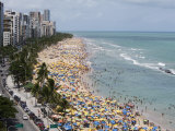 Crowded Sunday Afternoon Beach