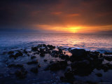 Sunset over the Pacific Ocean from Near Mala Wharf  Lahaina  Maui