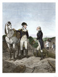 First Meeting of George Washington and Alexander Hamilton  Wearing Continental Army Uniforms