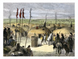 Mandan Village around a Sacred Ark  or Big Canoe Cylinder