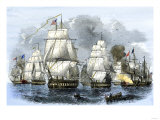 US Navy Squadron Commanded by Matthew Perry Sailing for Japan  1852  including USS Susquehannah