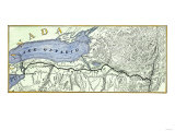 Map of the Erie Canal across New York State  1800s