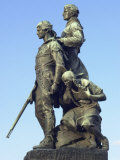 Explorers Meriwether Lewis and William Clark with their Native American Guide Sacagawea