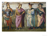 Lunette with Fortitude and Temperance