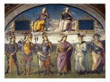 Lunette with Fortitude and Temperance