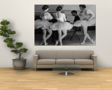 Ballerinas at George Balanchine's American School of Ballet Gathered During Rehearsal