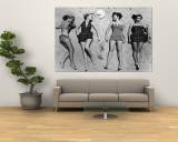 Models Sunbathing  Wearing Latest Beach Fashions