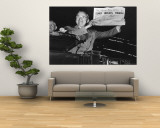 Harry Truman Jubilantly Displaying Erroneous Chicago Daily Tribune Headline "Dewey Defeats Truman"