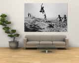 Bushman Children Playing Games on Sand Dunes