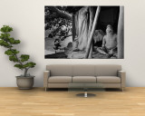 Hindu Holy Man Sitting in His Home