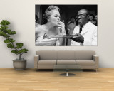 Woman Lighting a Cigarette from a Candle Held by a Waiter at the Piedmont Ball