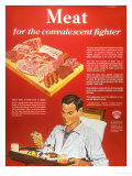 Convalescents Meat Eating Soldiers WWII  USA  1940