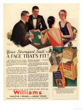 Williams  Aftershave Bridge Playing Cards Games Mens  USA  1920