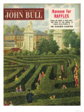 John Bull  Holiday Maze Hampton Court Tourists London Magazine  UK  1950