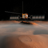 Artist's Concept of Mars Express Spacecraft in Orbit around Mars