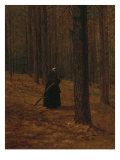 Old Woman Gathering Brush  1865