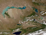 Lake Balkhash in Eastern Kazakhstan