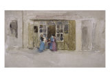 Women and Children at a Shop Door  c1888