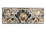 Florentine Pietra Dura Table Top Centred by a Bowl of Fruit and Flowers