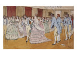Illustration to Handley Cross: Mrs Barrington Very Complacently Leads Off with Stephen Dumpling