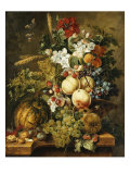 Fruit and Flowers on Marble Ledges  1812