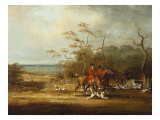 Drawing Cover-Huntsmen and Hounds in an Extensive Wooded Landscape  1807