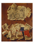 Trompe L'Oeil of a Print of a Shepherd by Simone Cantarini