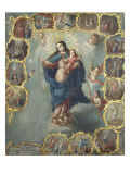 The Immaculate Conception with the Fifteen Mysteries of the Rosary