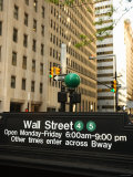 Outdoor Subway Sign for Wall Street on Street in New York City