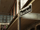 Historic Bourbon Street Sign in New Orleans  Louisiana
