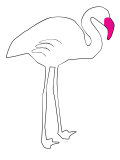 Pink Lone Flamingo
