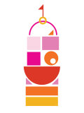 Orange Pink Large Castle