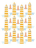 Orange Light House Pattern