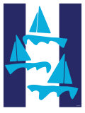 Blue Sailboats
