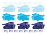 Blue Dump Trucks