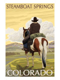 Steamboat Springs  Colorado  Cowboy on Horseback