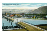 Missoula  Montana  Aerial View of the Higgins Avenue Bridge