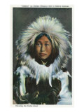 Alaska  View of Obleka  an Eskimo Native Girl in Costume