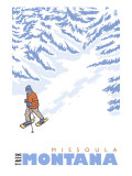 Stylized Snowshoer  Missoula  Montana